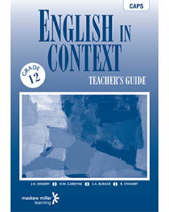 English in Context Grade 12 Teacher's Guide ePDF (perpetual licence)
